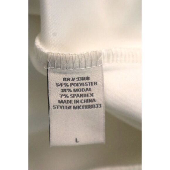 Matty M x Dailylook Women's Sz L Ivory Multi Scuba Half Zip Pullover - Picture 5 of 9